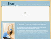 Tablet Screenshot of evansgynecology.com